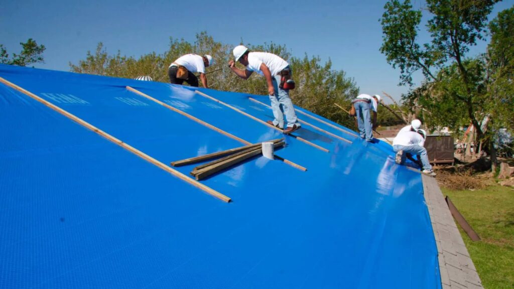 Installing and Securing the Roof Tarp