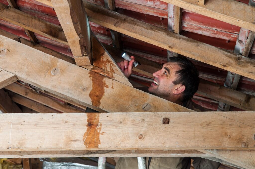 Attic roof leaking
