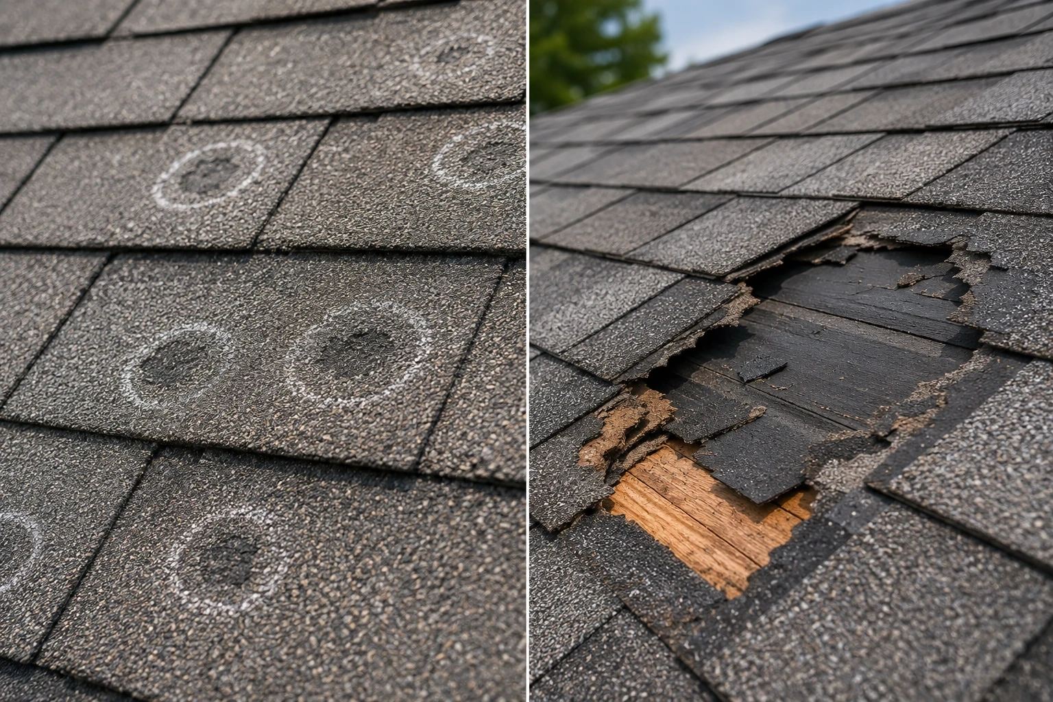 Wind Damage vs. Hail Damage Roof