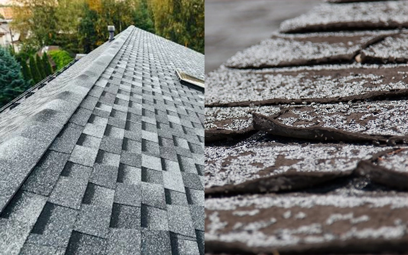 Asphalt shingle wear and granule loss comparison