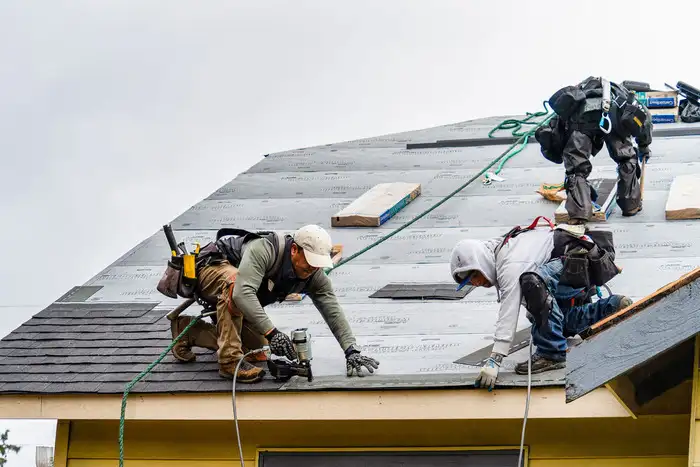 Star Home roofing crew completing a roof replacement in Lincoln, Nebraska.