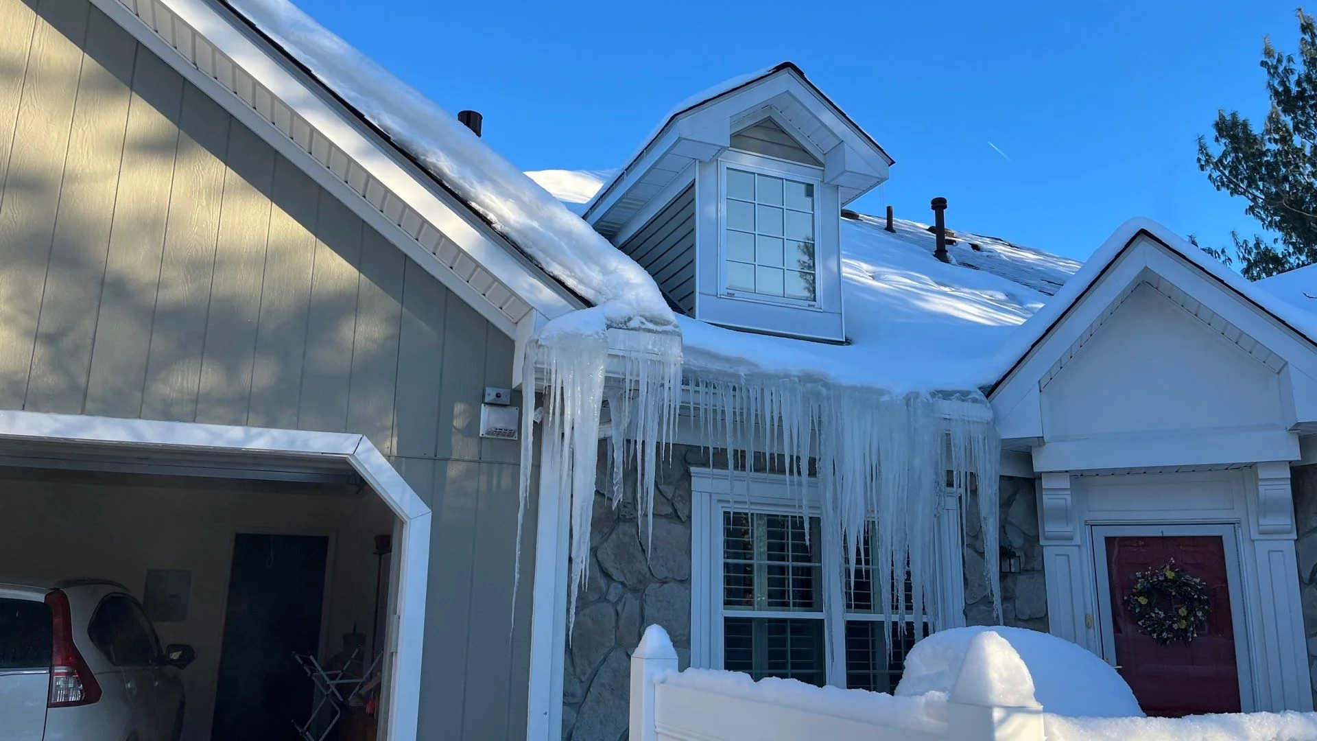 ice dam on roof in Nebraska